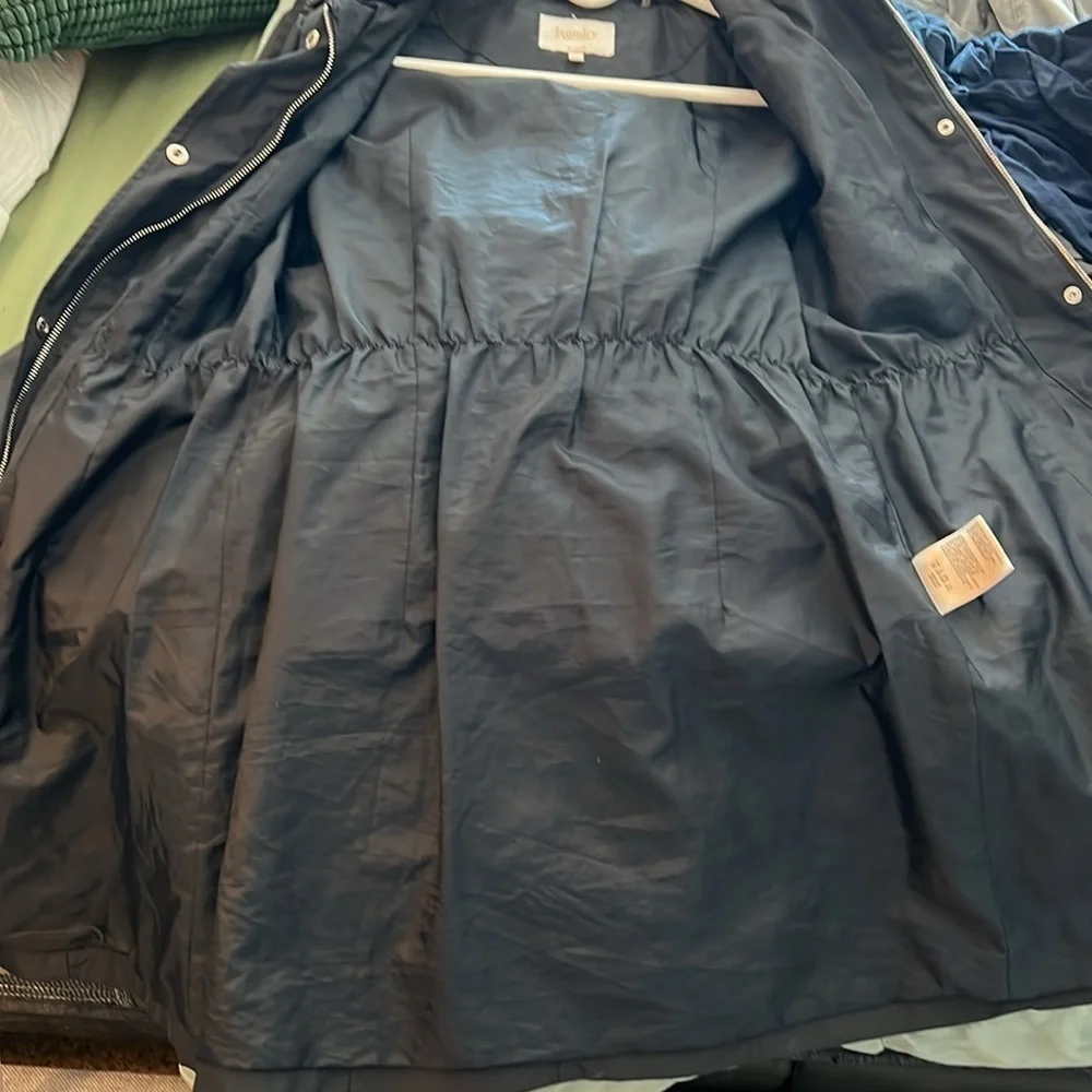 Laundry by Shelli Segal Women's Black Hooded Zip/Button Front Coat Size Medium